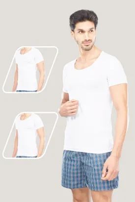 Alpha RNS - 100% Cotton White Vest For Mens Combo (Pack of 3) | Ariser Alpha RNS - 100% Cotton White Vest For Mens Combo (Pack of 3) | Ariser