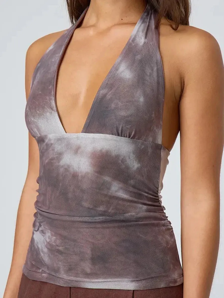 Asymmetrical Lettuce Trim Crop Tube Top - Backless Y2K Tank