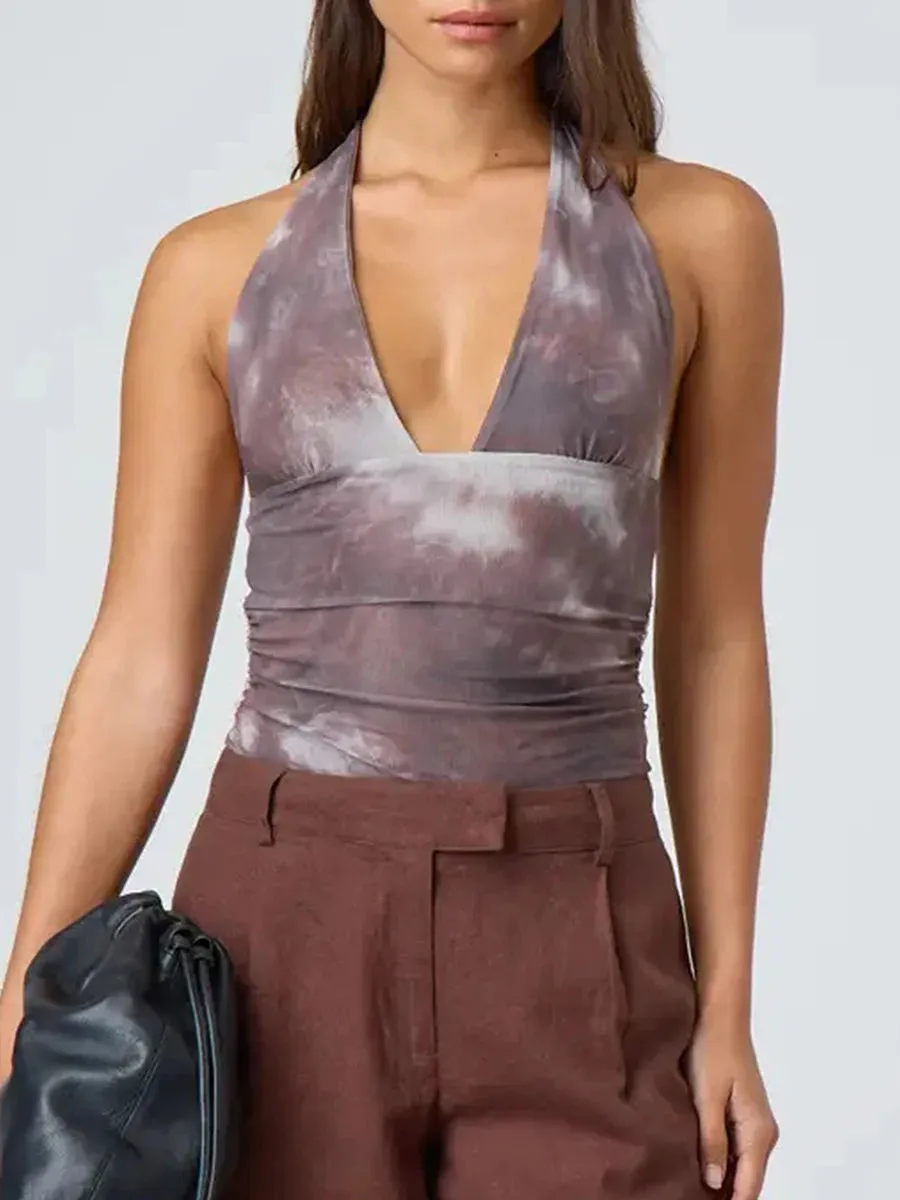 Asymmetrical Lettuce Trim Crop Tube Top - Backless Y2K Tank