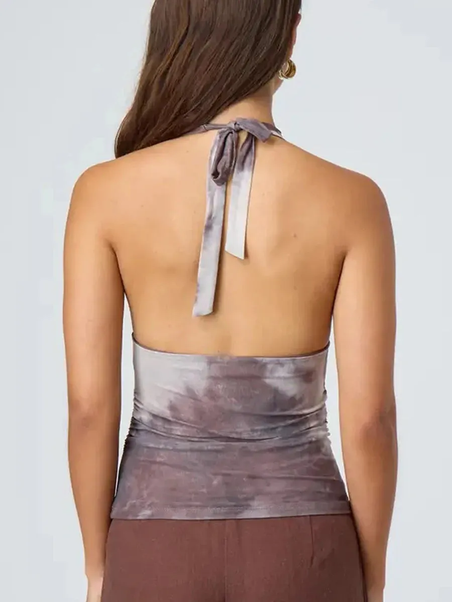 Asymmetrical Lettuce Trim Crop Tube Top - Backless Y2K Tank