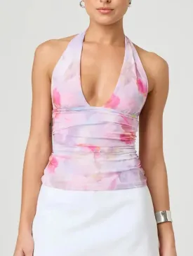 Asymmetrical Lettuce Trim Crop Tube Top - Backless Y2K Tank
