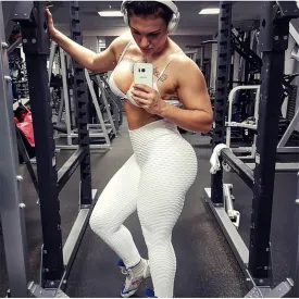 Europe And The United States Explosion Models Casual Solid Color High Waist Hip Gyms Fitness