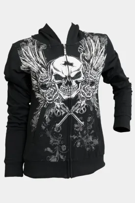 Hoody - Skull Pistol Wing Stones Hoody - Skull Pistol Wing Stones