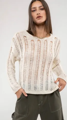 Ladder Crew Neck Sweater
