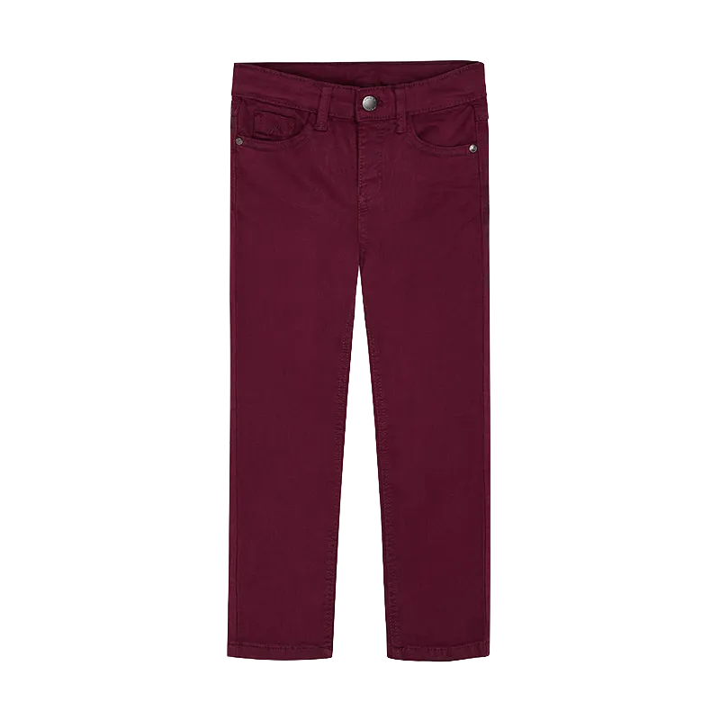 Mayoral - Boys Slim Fit Pants in Burgundy