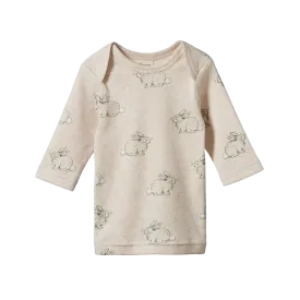 Nature Baby Simple Tee - Cottage Bunny Oatmeal Marl