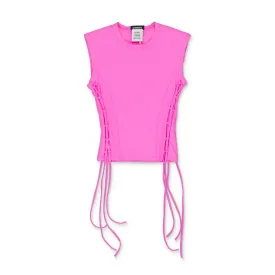 PINK STYLING WITH LACES TANK TOPS