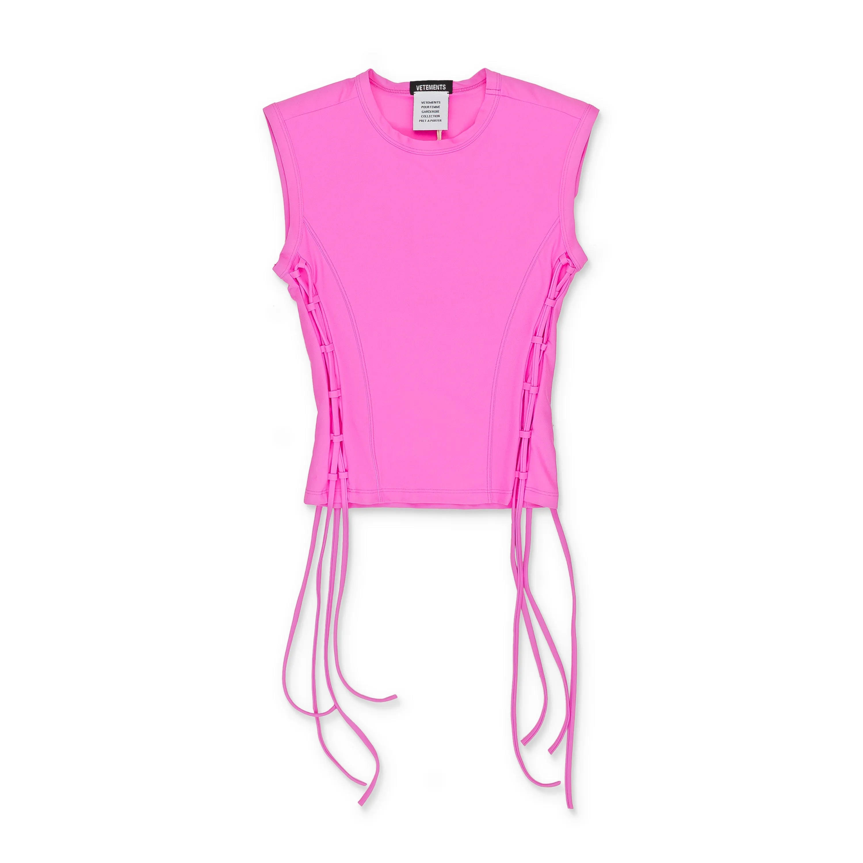 PINK STYLING WITH LACES TANK TOPS