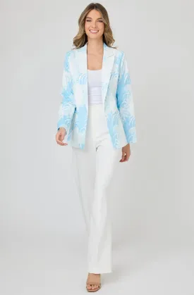 Printed Blazer with Tailored Fit