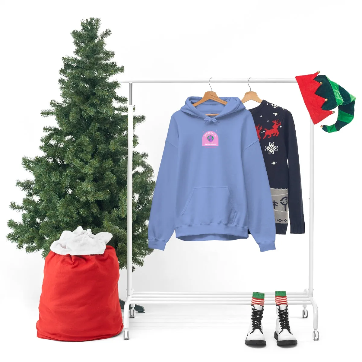 Retro Every Day is a Good Day, Its All About Perspective Earth Pink Purple Back Graphic Hoodie, VSCO Girl Oversized Trendy Tumblr Sw