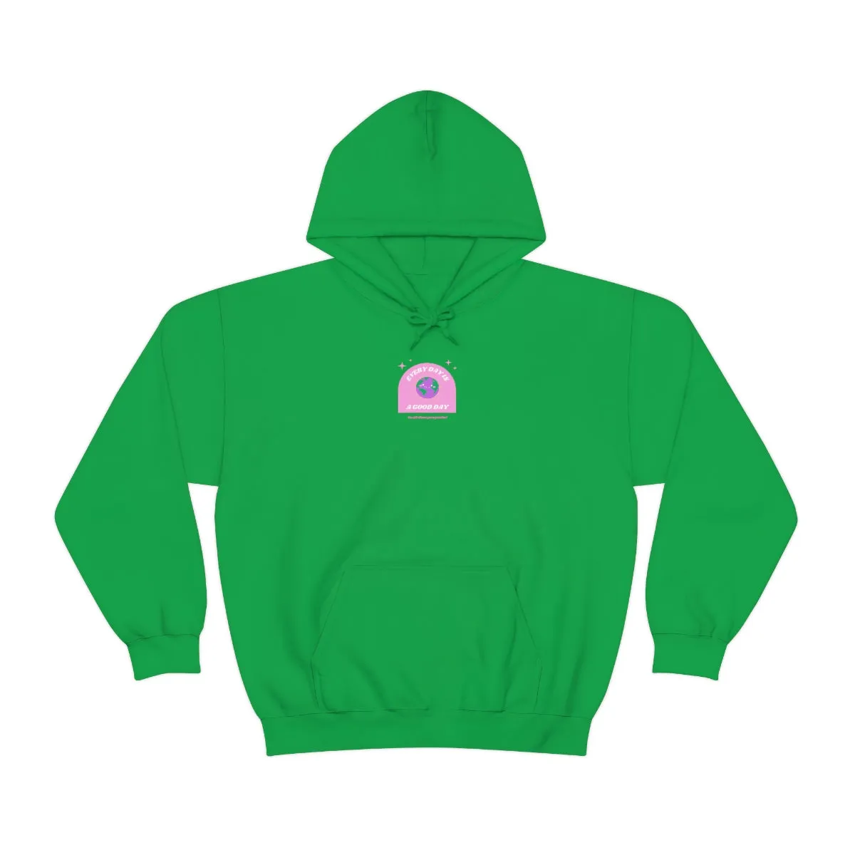 Retro Every Day is a Good Day, Its All About Perspective Earth Pink Purple Back Graphic Hoodie, VSCO Girl Oversized Trendy Tumblr Sw