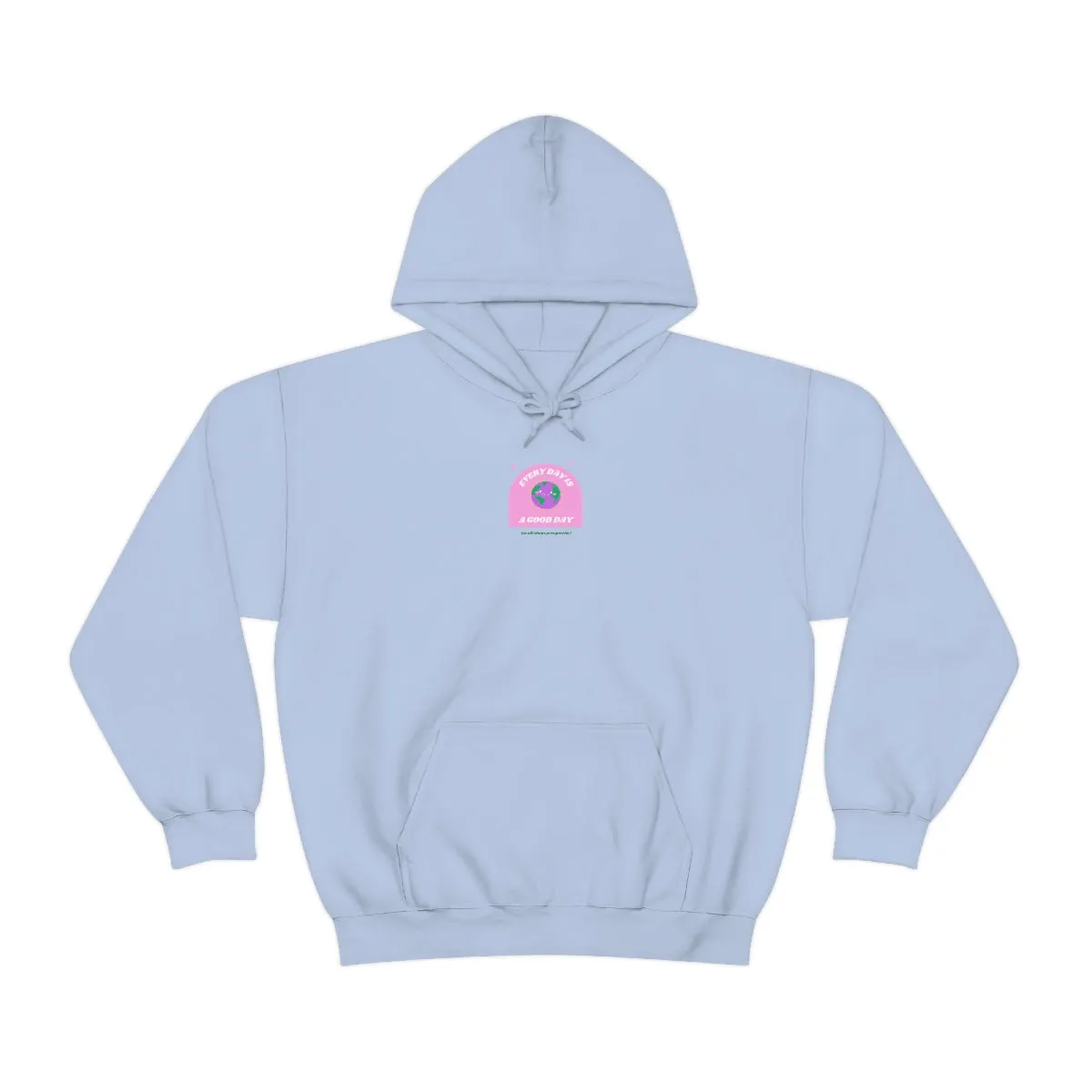 Retro Every Day is a Good Day, Its All About Perspective Earth Pink Purple Back Graphic Hoodie, VSCO Girl Oversized Trendy Tumblr Sw
