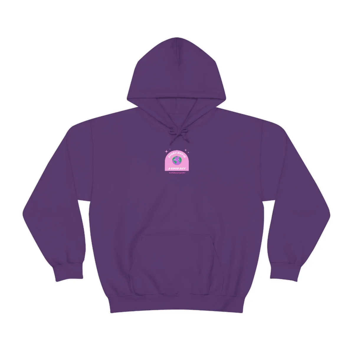 Retro Every Day is a Good Day, Its All About Perspective Earth Pink Purple Back Graphic Hoodie, VSCO Girl Oversized Trendy Tumblr Sw