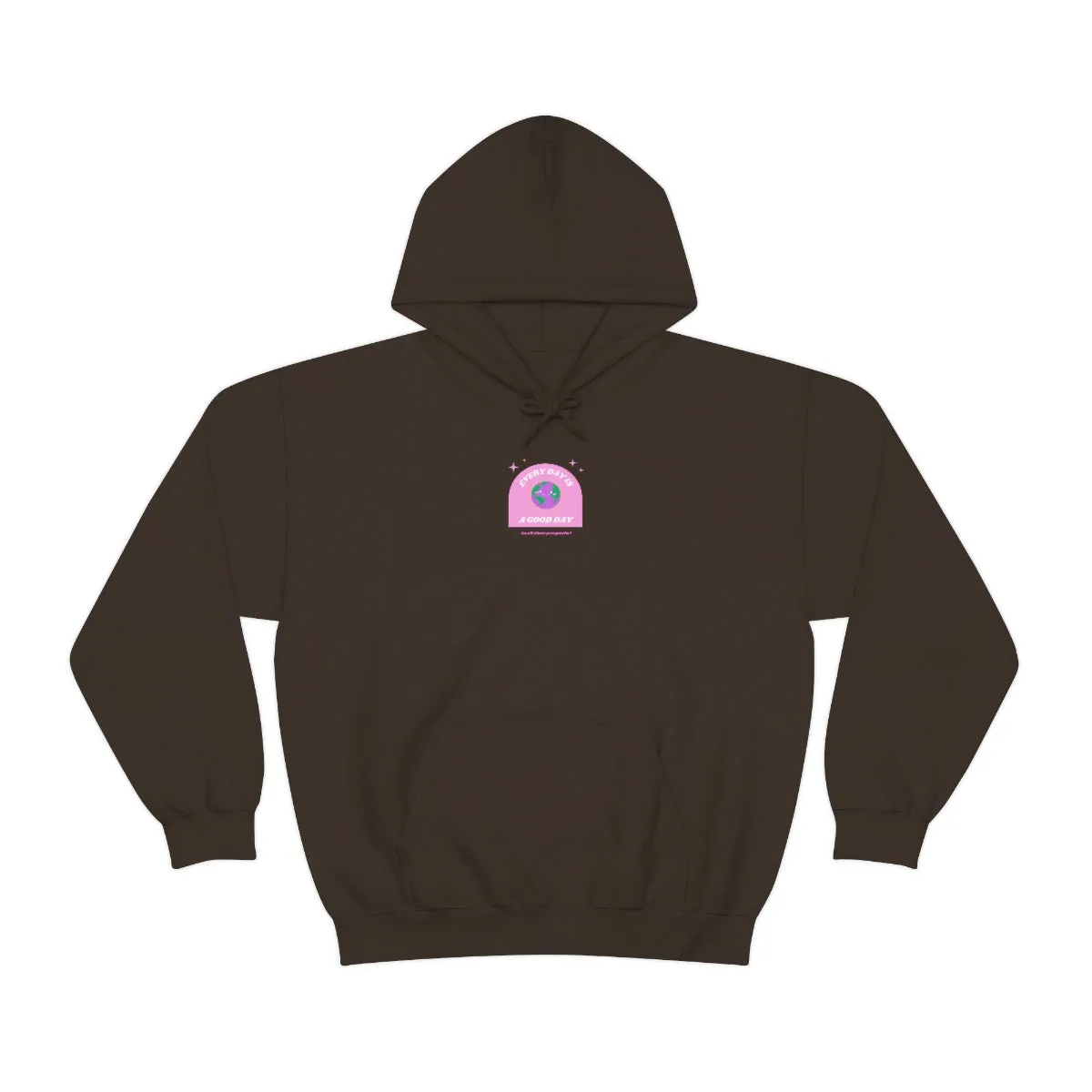Retro Every Day is a Good Day, Its All About Perspective Earth Pink Purple Back Graphic Hoodie, VSCO Girl Oversized Trendy Tumblr Sw