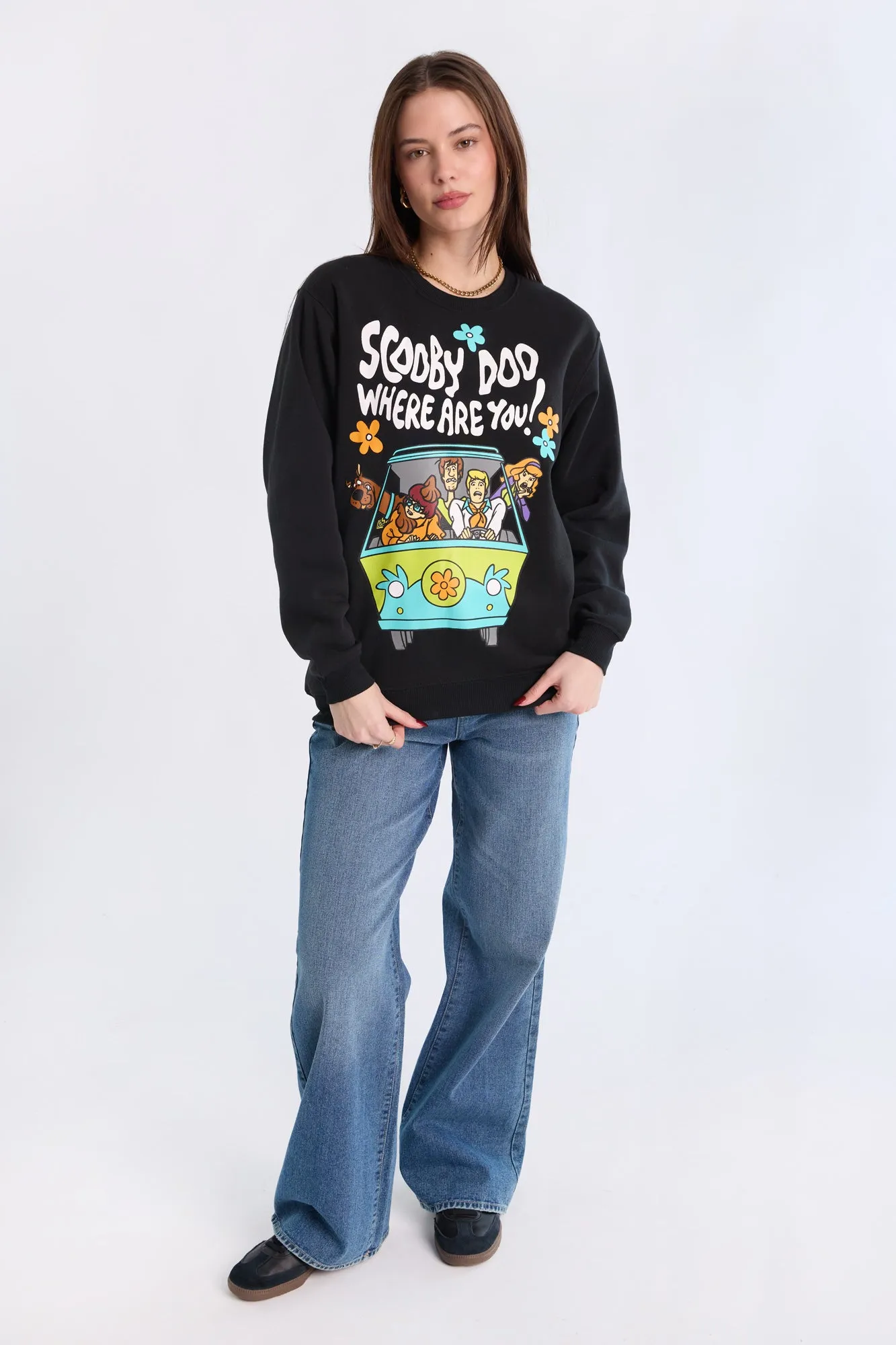 Scooby-Doo Graphic Crew Neck Sweatshirt