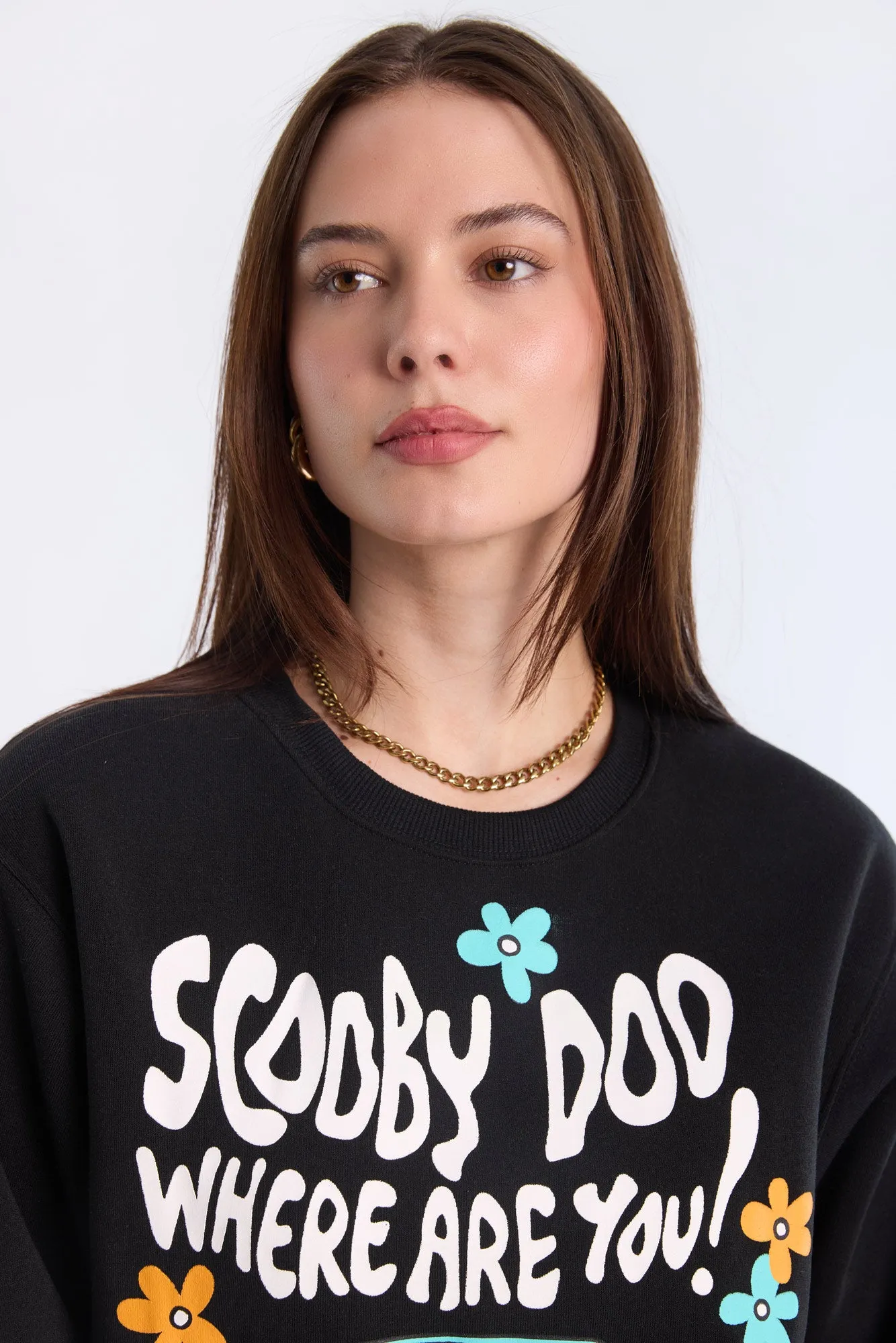 Scooby-Doo Graphic Crew Neck Sweatshirt