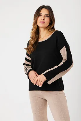 Striped Sleeve Sweater
